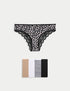 Marks & Spencer "5pk Cotton Rich Printed Brazilian Knickers"